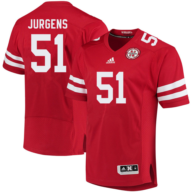 Men #51 Cameron Jurgens Nebraska Cornhuskers College Football Jerseys Sale-Red - Click Image to Close